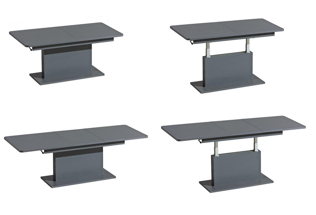 COUCHTISCH rechteckig Anthrazit matt 126/70/58 cm - Anthrazit, Holzwerkstoff (70/126/57cm) - designimpex