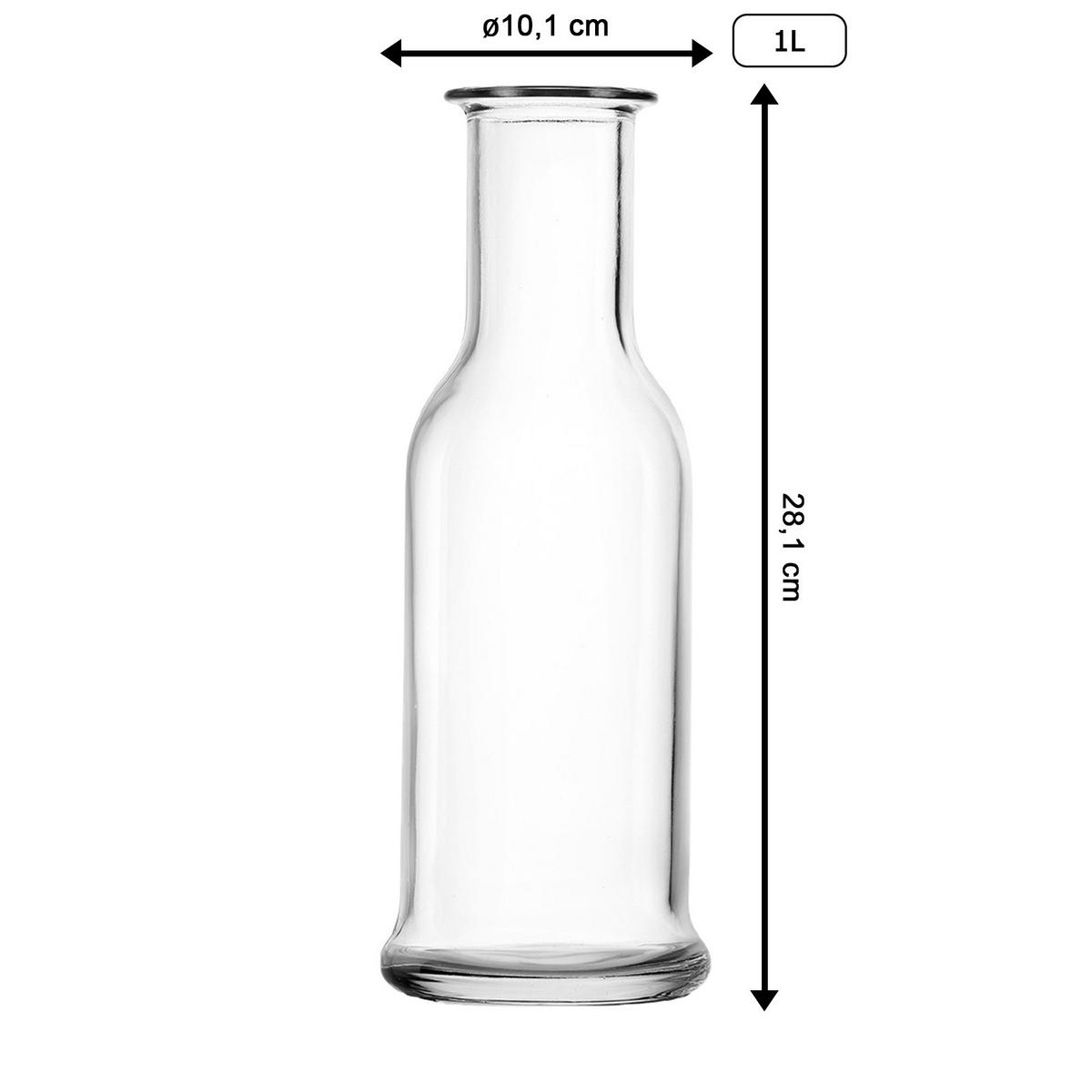 KARAFFEN Purity transparent 1000 ml 6er Set - Transparent, Glas (1L) - Stölzle Lausitz