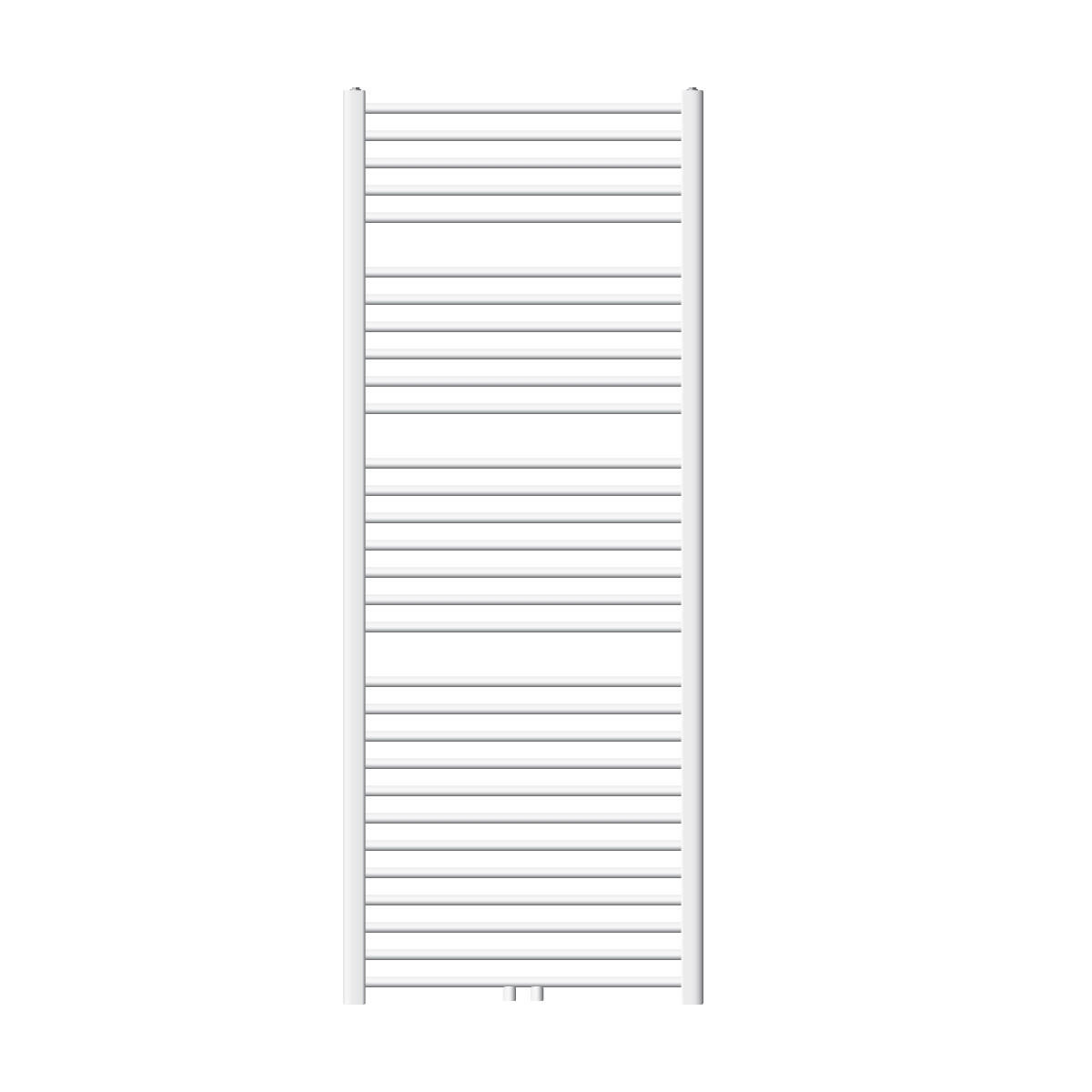 BADHEIZKÖRPER Sahara 750x1800 mm Weiß gebogen mit Mittelanschluss - Weiß, Metall (75/180/5cm) - LuxeBath