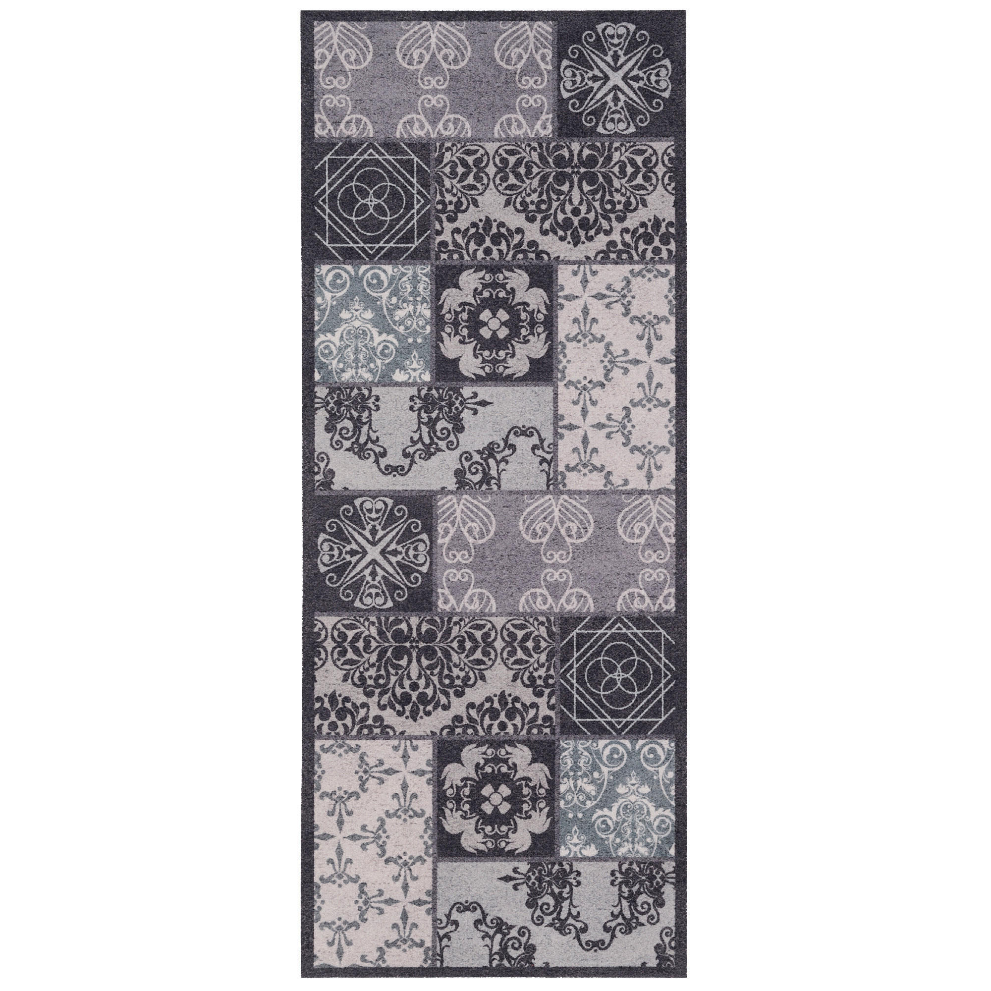 KÜCHENLÄUFER TEPPICH TRENDY BAROCK - Anthrazit, Textil (60/150cm) - Pergamon