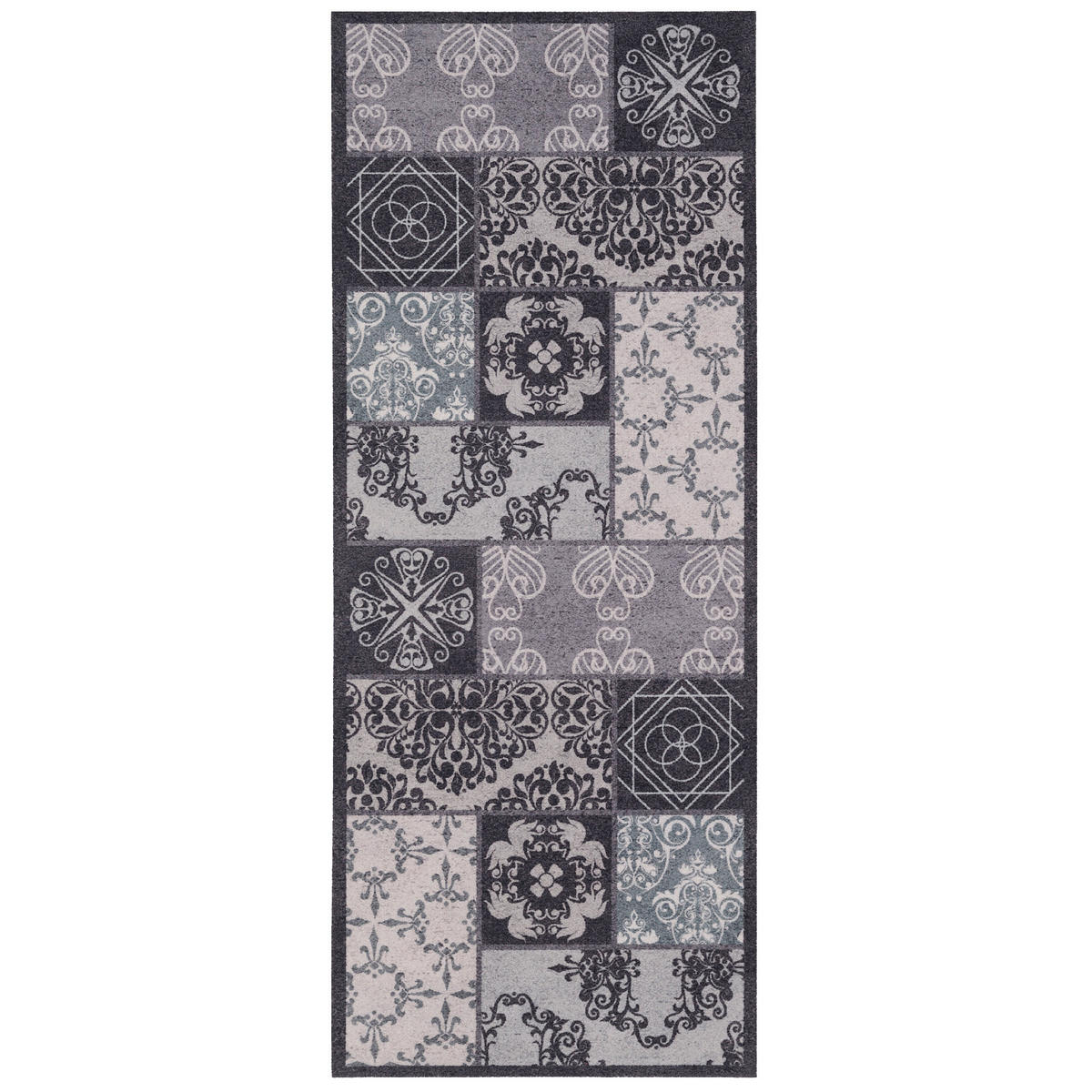 KÜCHENLÄUFER TEPPICH TRENDY BAROCK - Anthrazit, Textil (60/150cm) - Pergamon