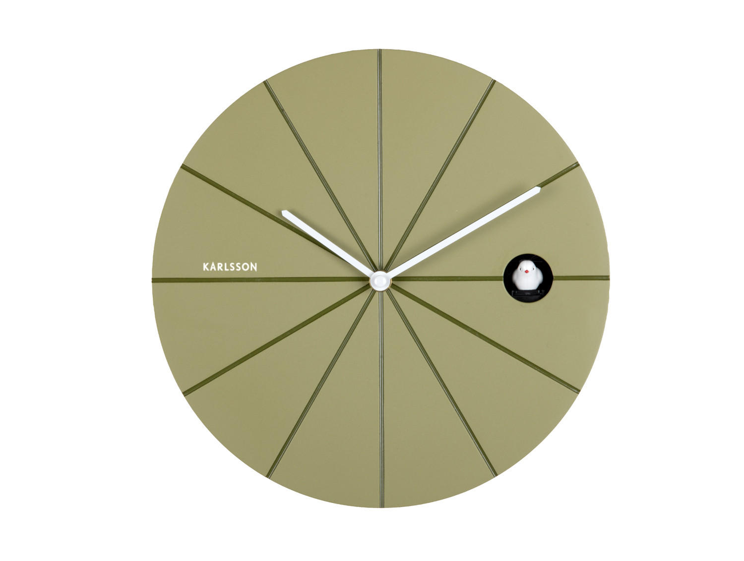 WANDUHR Destacado Cuckoo Grün 28/6/28 cm - Grün, Kunststoff (6/28/28cm) - Karlsson