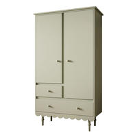 KLEIDERSCHRANK Zweitüriger BABUSHKA, Olivgrün - Olivgrün, Holzwerkstoff (104/183/50cm)