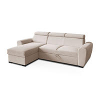 ECKSOFA FALCO mit Schlaffunktion Elli 04 - Beige, Textil (253/174cm) - Lookway