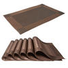 PLATZSET Untersetzer 45/30 cm (6er-Set) - Braun, Kunststoff (45/30/0.16cm) - Intirilife