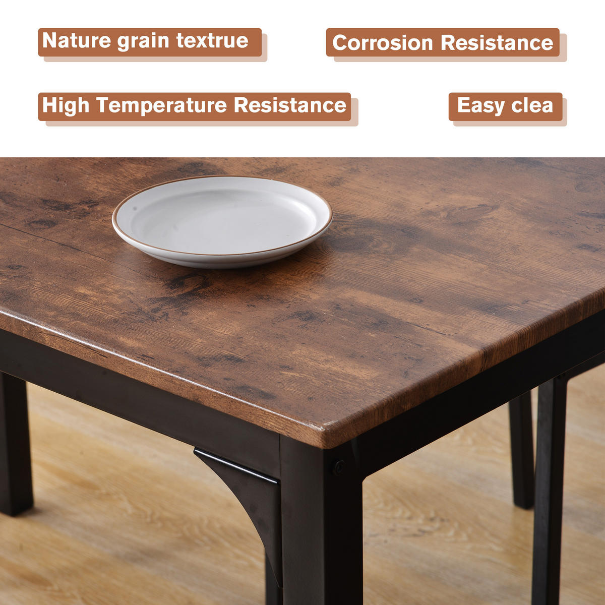 SITZGRUPPE Esstisch mit 2 Stühlen Vintagebraun - Braun, Metall (70/75.5/70cm) - FLIEKS