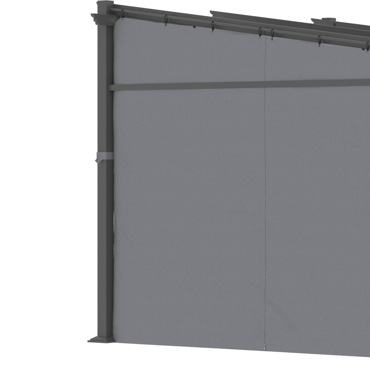 PERGOLA 2,97 x 2,95 m Dunkelgrau - Grau, Metall (295/230/297cm) - ComfortXL