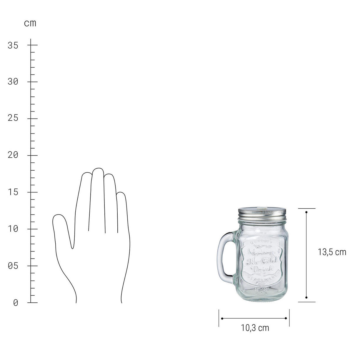 TRINKGLAS (6er Set) Refresh - Transparent, Glas (0.45L) - Butlers