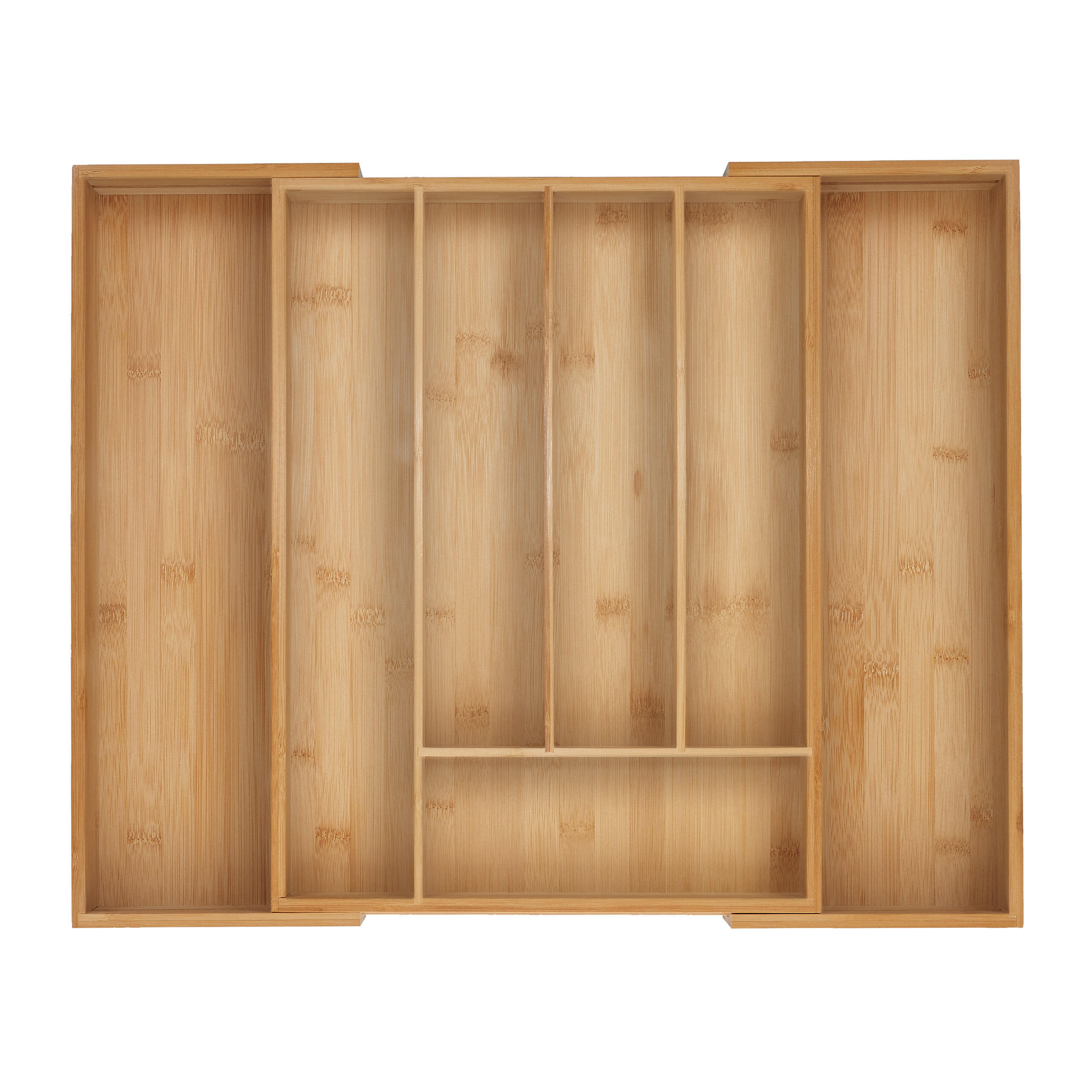 BESTECKKASTEN - Hellbraun, Holz/Kunststoff (53.5/5/43cm) - Relaxdays