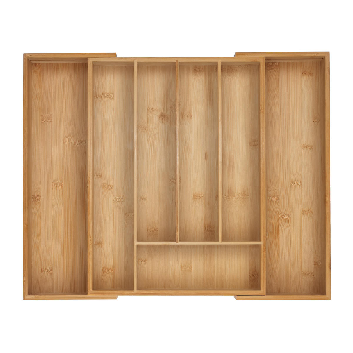 BESTECKKASTEN - Hellbraun, Holz/Kunststoff (53.5/5/43cm) - Relaxdays
