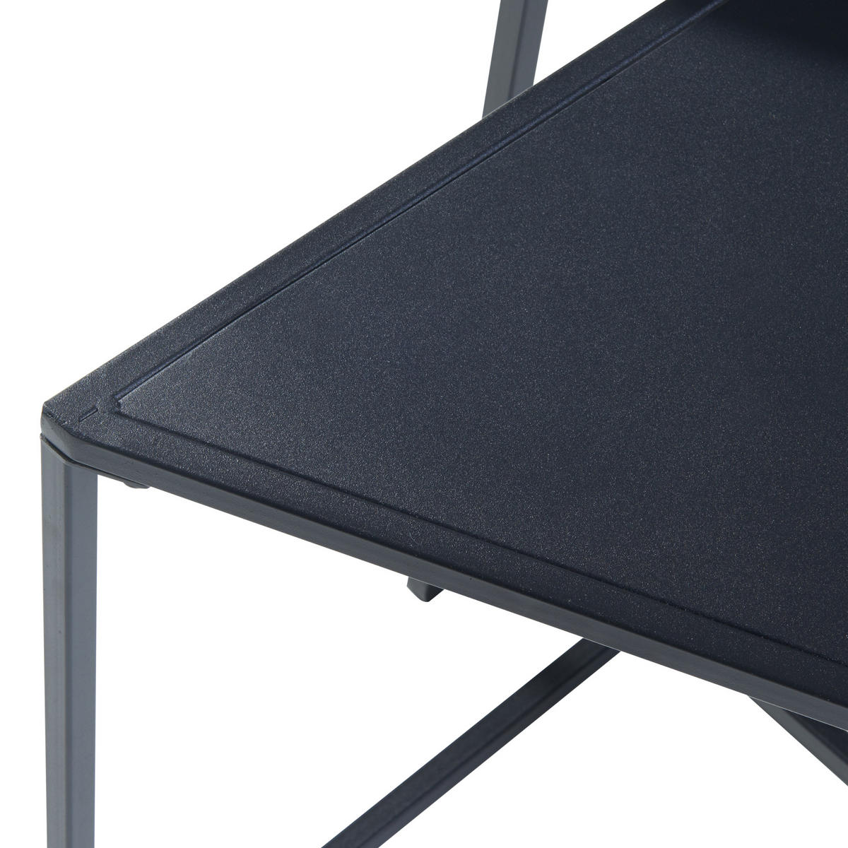 SATZTISCH Kungsör - Schwarz, Metall (74/36/44.5cm) - [en.casa]