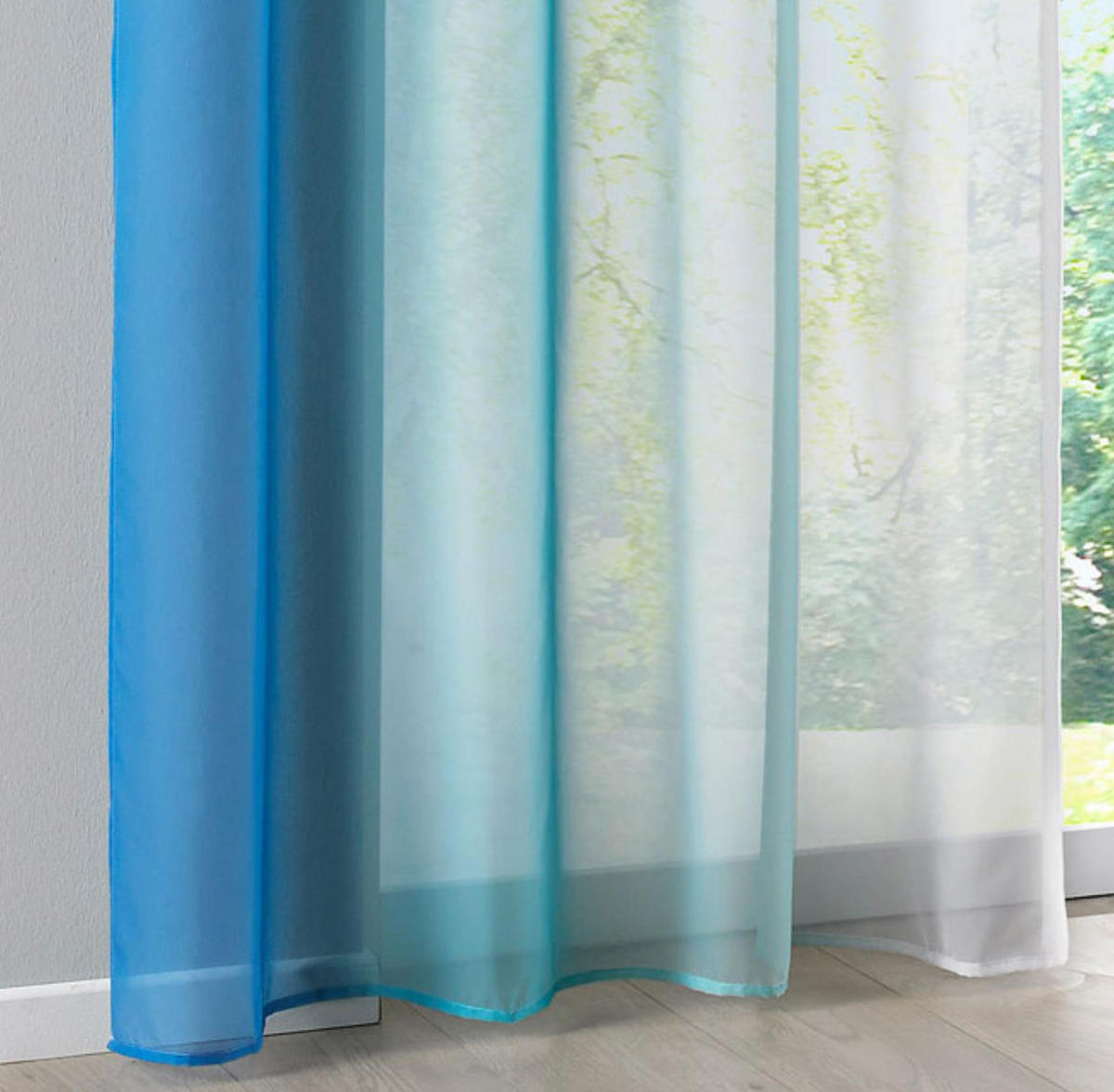 VORHANG 2ER SET »Modena« HxB 245x140 cm Blau - Blau, Textil (140/245cm) - Gardinenbox