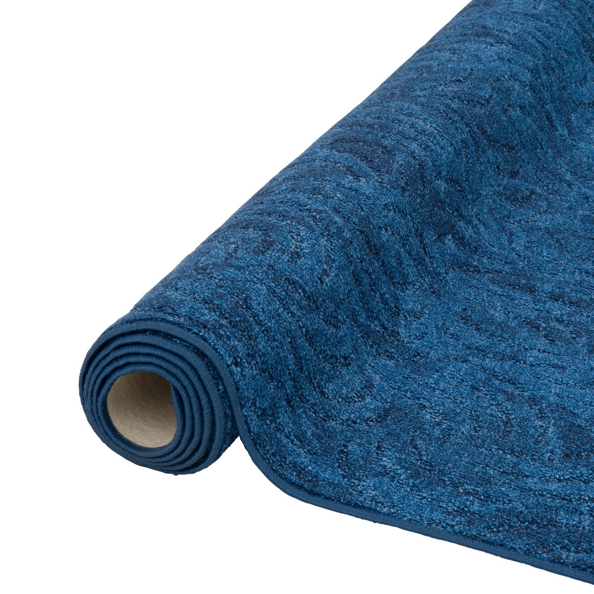 KONTURENSCHNITT HOCHFLOR LANGFLOR TEPPICH FRIEDA - Blau, Textil (100/100cm) - Snapstyle