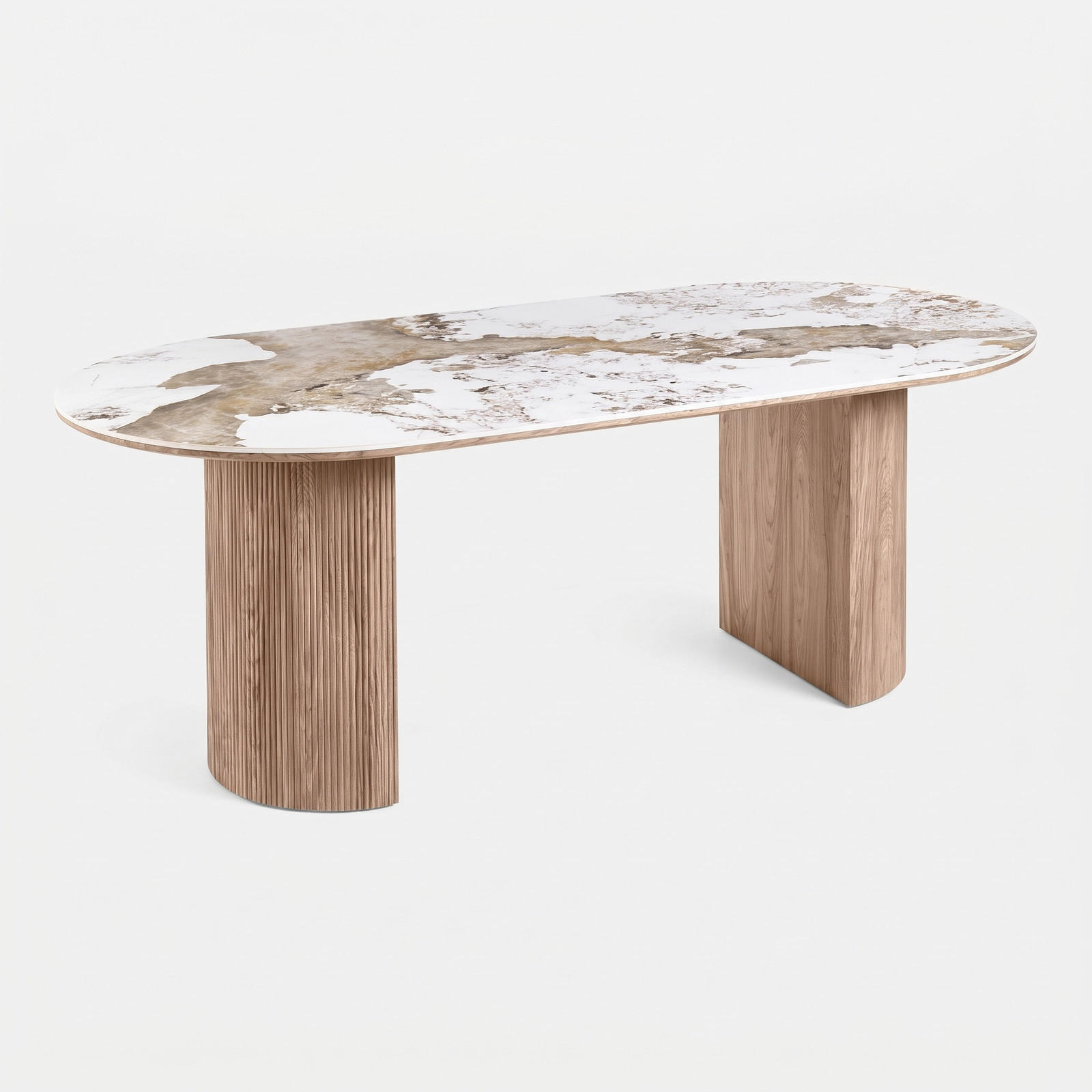 ebuy24 Esstisch Weiß 100x76x210 cm