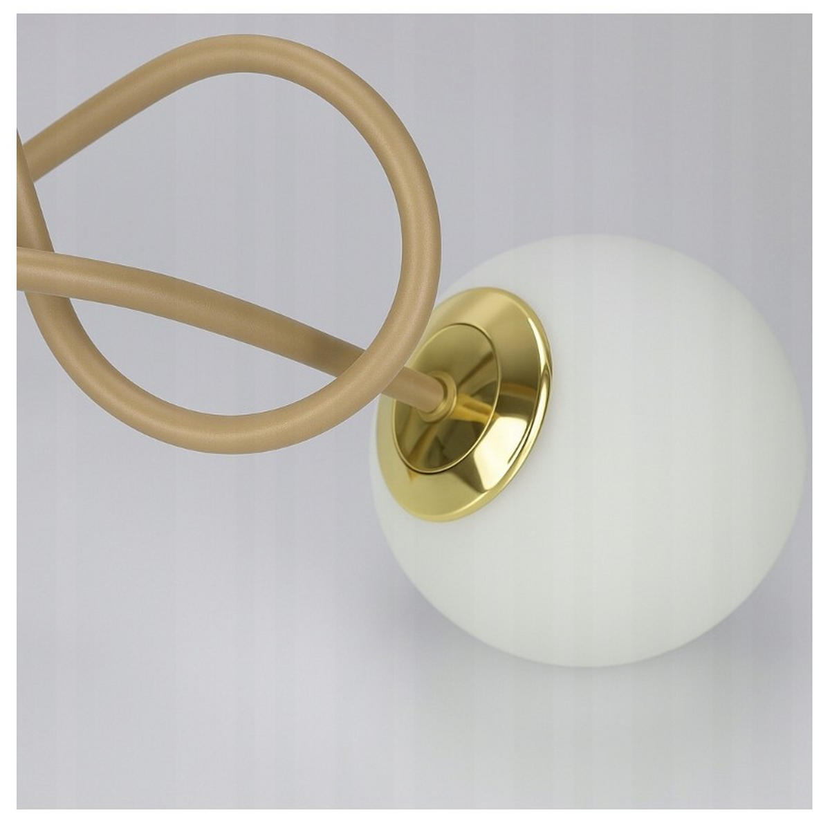 PENDELLEUCHTE ECRU II - Beige/Goldfarben, Glas/Metall (40/40/30cm) - kiki design