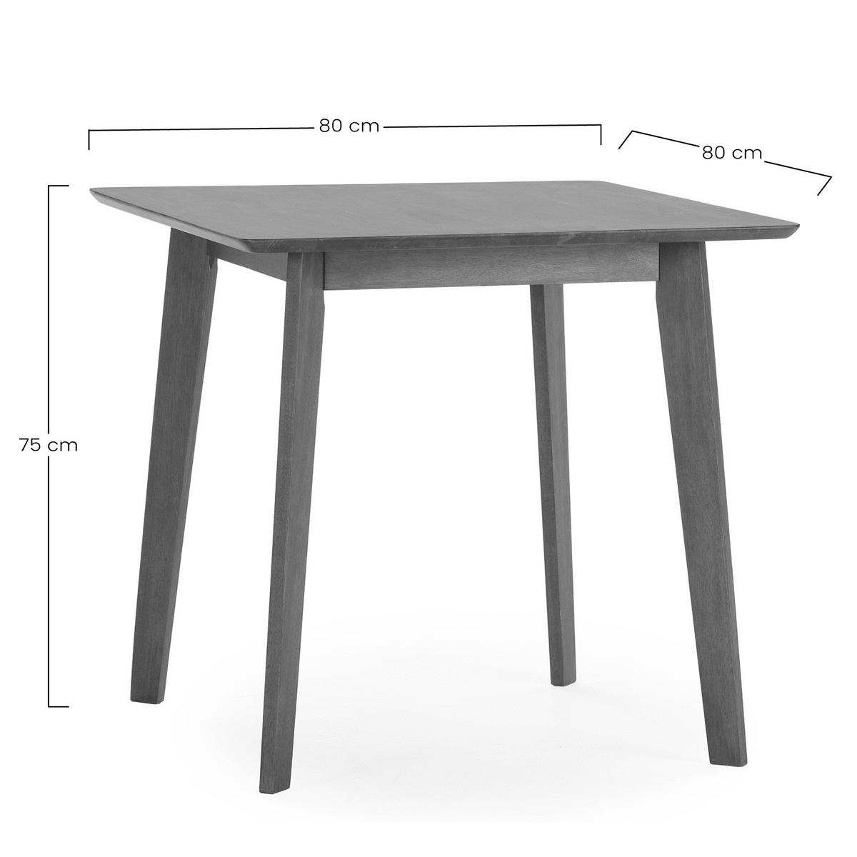 MASĂ DE MASA Pomago 80x80 cm, culoare nucă - culoare nucă, lemn (24/63/150cm) - VS Venta-stock