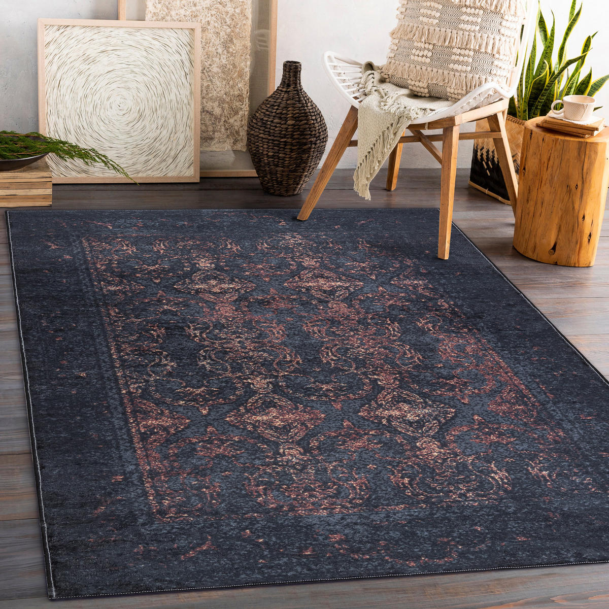 TEPPICH Andre 120/170 cm - Schwarz, Textil (120/170cm) - rugsX