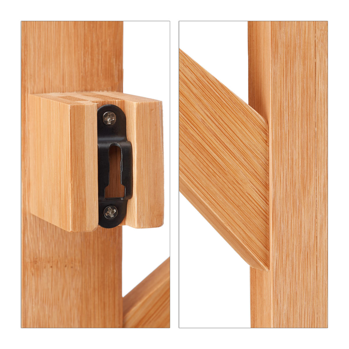 WANDGARDEROBE - Hellbraun, Holz (22/78/7cm) - Relaxdays