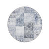 VINTAGE-TEPPICH George waschbar ø 120 cm rund - Blau, Kunststoff (120/120cm) - benuta