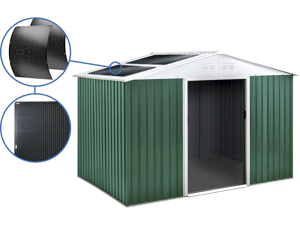 METALL-GARTENHAUS rosas Grün - Grün, Metall (267/165/245cm) - Habitat Garten