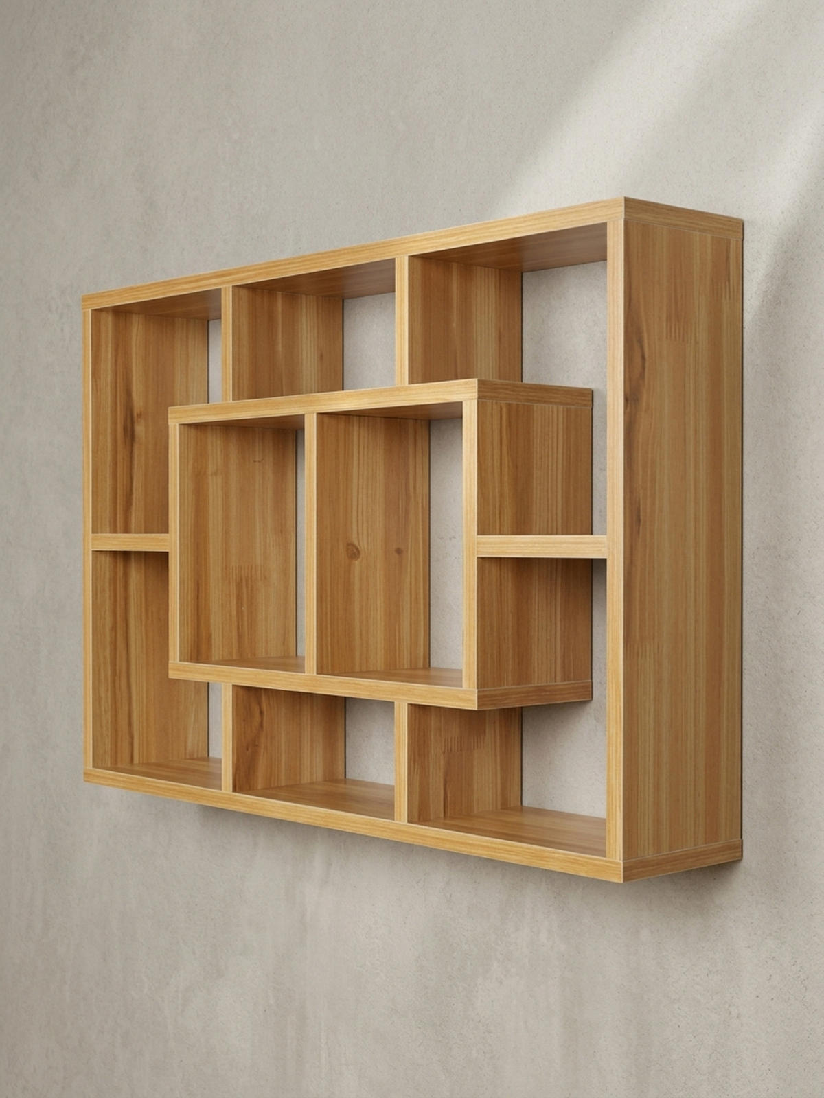 WANDREGAL RUR MDF Melaminbeschichtet Modern, Braun 85x16x48 cm - Braun, Holz (85/48/16cm) - KADIMA DESIGN