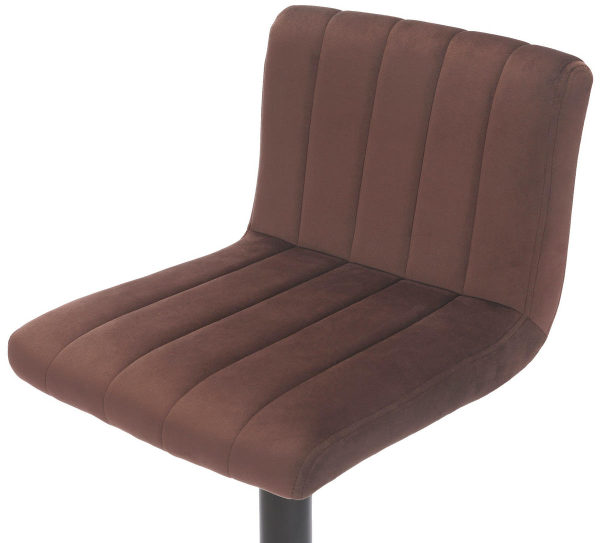 BARHOCKER 2er Set Samt braun - Braun, Textil/Metall (41/87/49cm) - CLP
