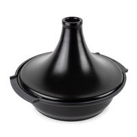 TAGINE Atlas Satinschwarz Aluminium Keramikdeckel für alle Herdarten - Schwarz, Keramik (32.8/30.2/24cm) - PEUGEOT