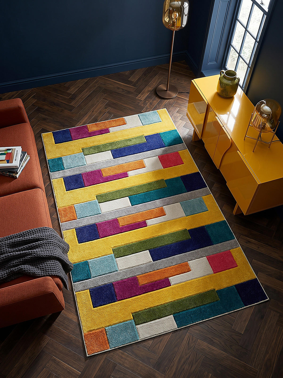 TEPPICH MOSS, geometrisch-abstrakt, Bunt, 200 x 290 cm - Multicolor, Textil (290/200cm) - KADIMA DESIGN