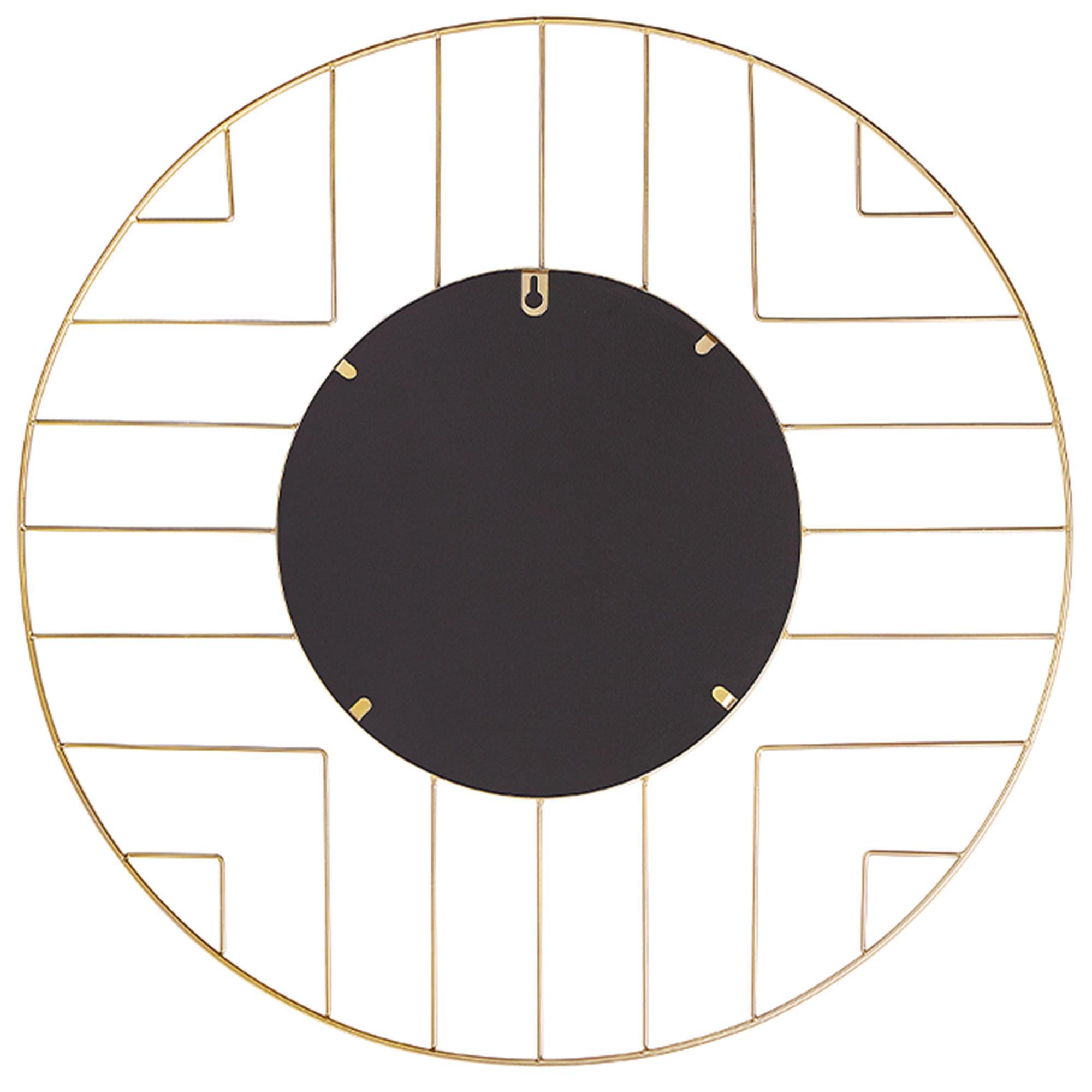 WANDSPIEGEL gold rund 60 cm Hesdin - Goldfarben, Metall (60/60/2cm) - Beliani