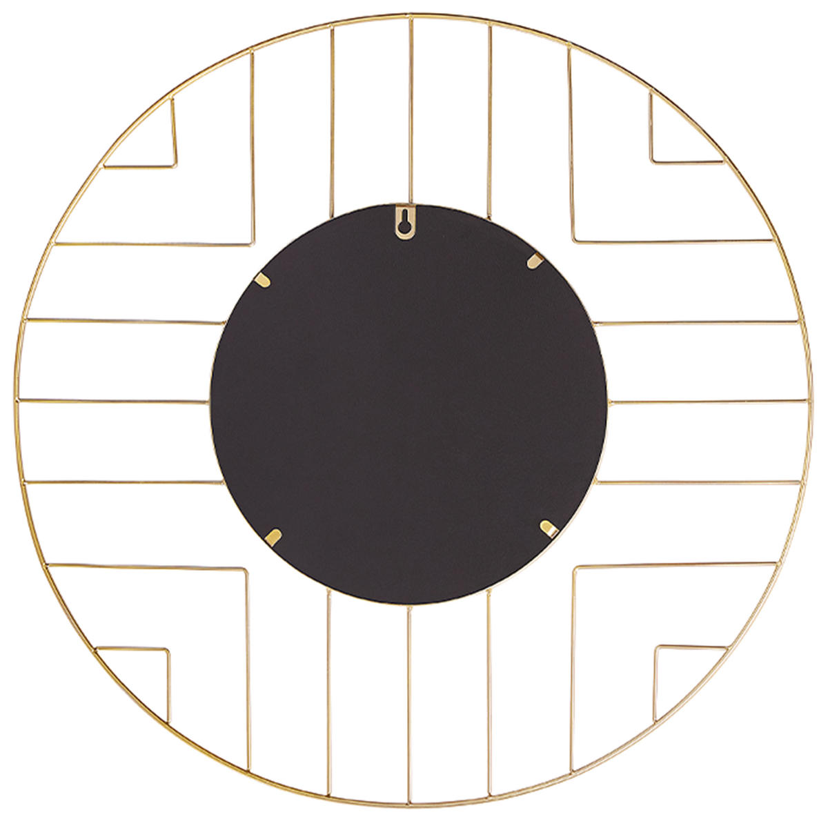 WANDSPIEGEL gold rund 60 cm Hesdin - Goldfarben, Metall (60/60/2cm) - Beliani