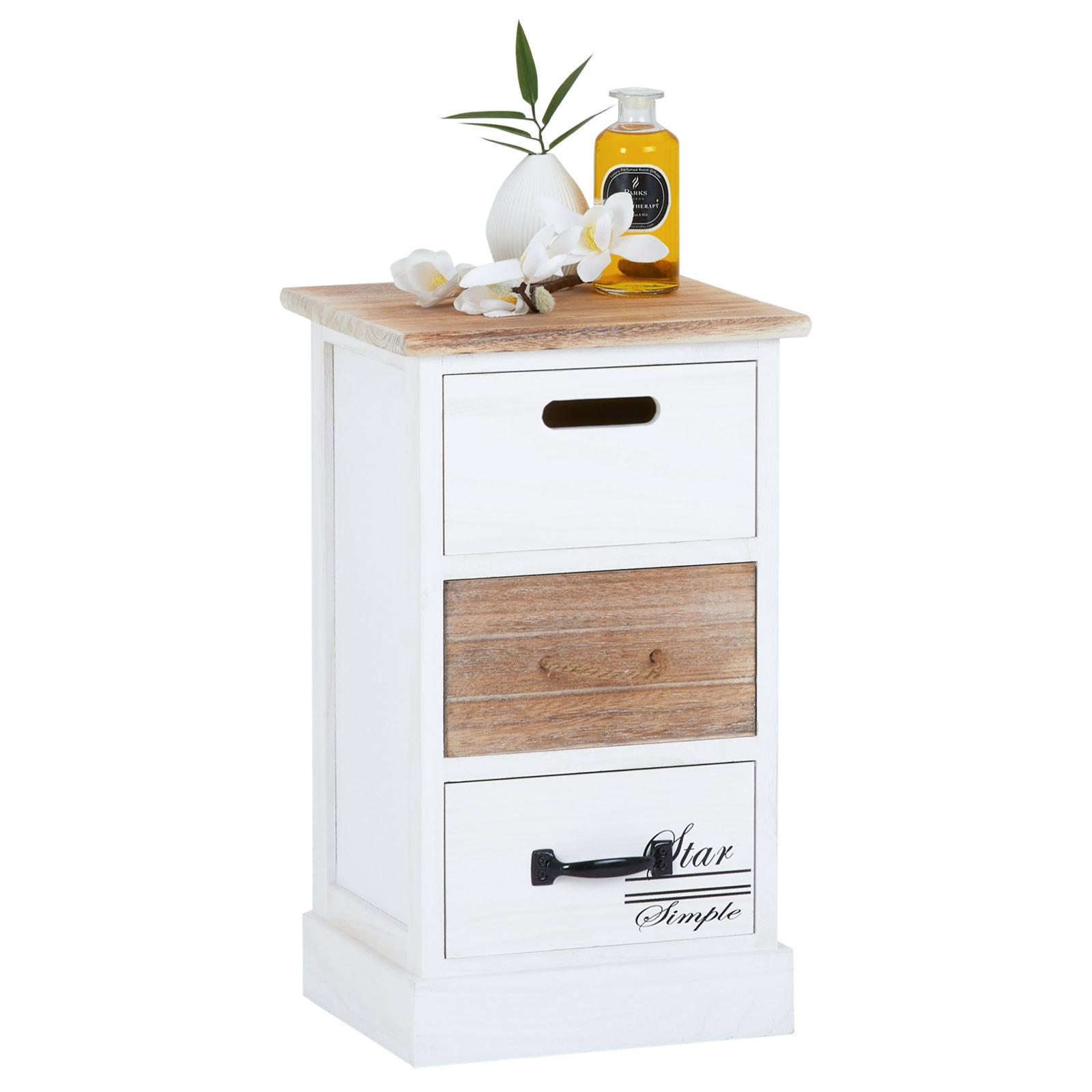 KOMMODE SALVA - Weiß, Holz (29/50/27cm) - CARO-Möbel