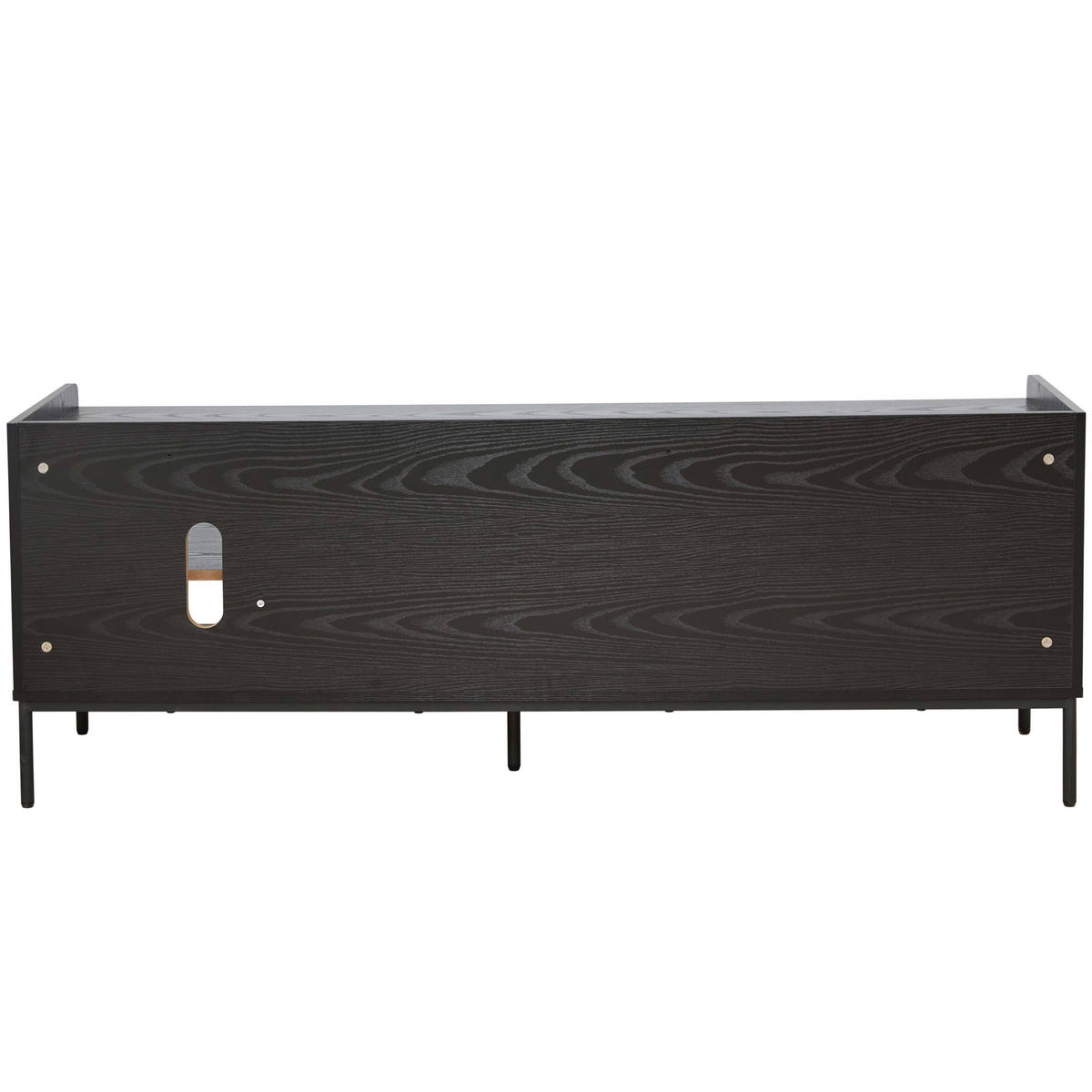 TV-SCHRANK, Schwarz - Schwarz, Holz (40/56/150cm) - Oviala