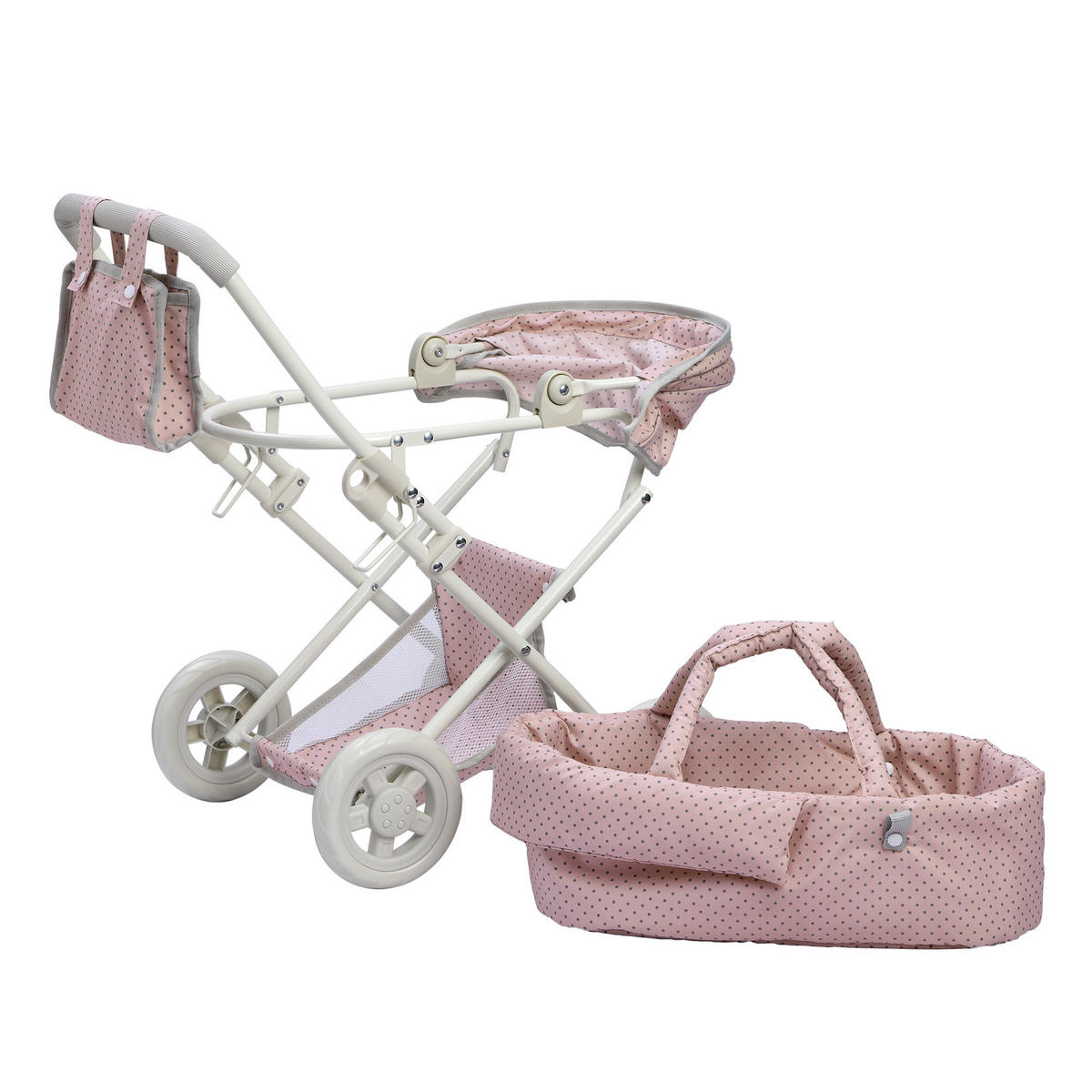 PUPPENWAGEN, Rosa, 64cm - Pink, Holzwerkstoff (37/64/56cm) - Teamson Kids