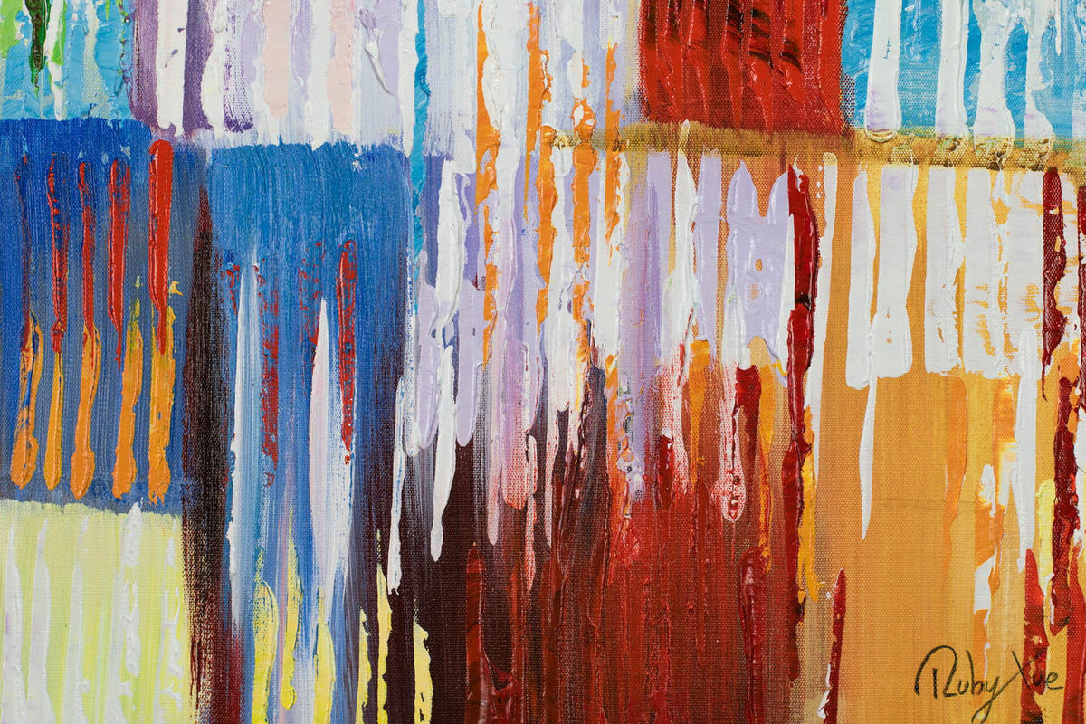 ACRYLBILD HANDGEMALT 60/60 cm - Multicolor, Holz/Textil (60/60cm) - KUNSTLOFT