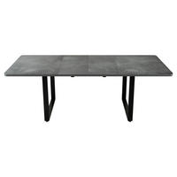 ESSTISCH 140–220/80/75 cm, Grau - Grau, Holzwerkstoff (220/80/75cm)