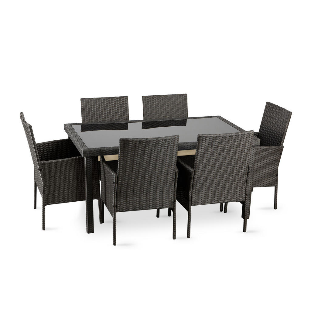 Thumbnail - Konsimo® Gartengarnitur, Braun, Beige, Kunststoff, Gartenmöbel, Gartenmöbel-Sets