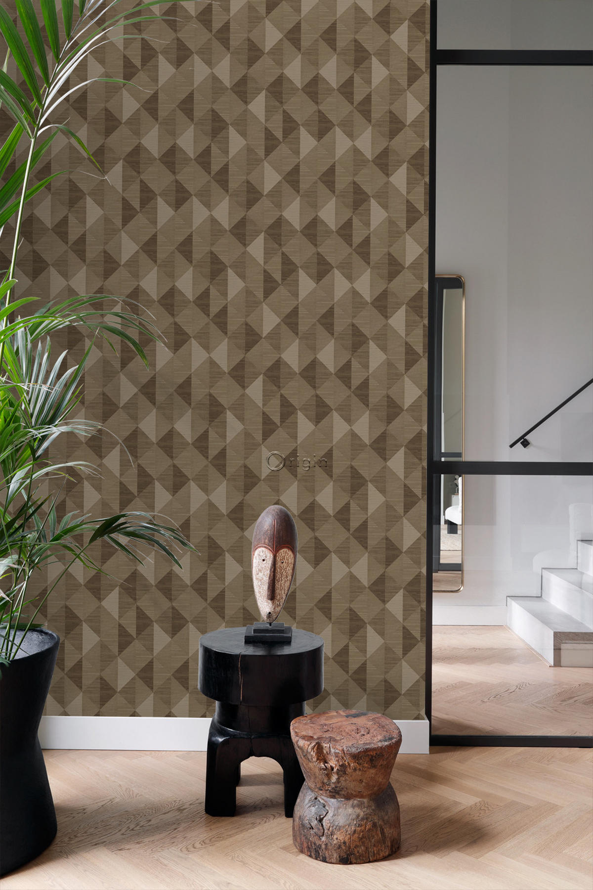 TAPETE 3D Grasmuster 50 x 900 cm - Braun, Papier (50/900cm) - Origin Wallcoverings