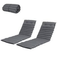 LIEGESTUHLAUFLAGE Grau 2er-Set - Grau, Kunststoff (64/2.3/190cm)