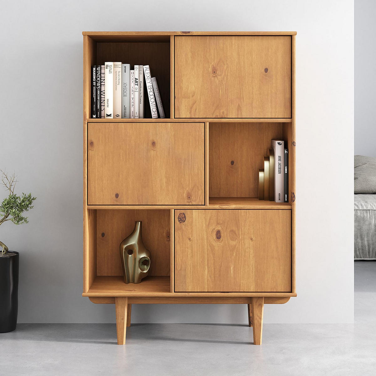 HIGHBOARD SIMONA - Eichefarben, Holz (95/139/37cm) - IDIMEX