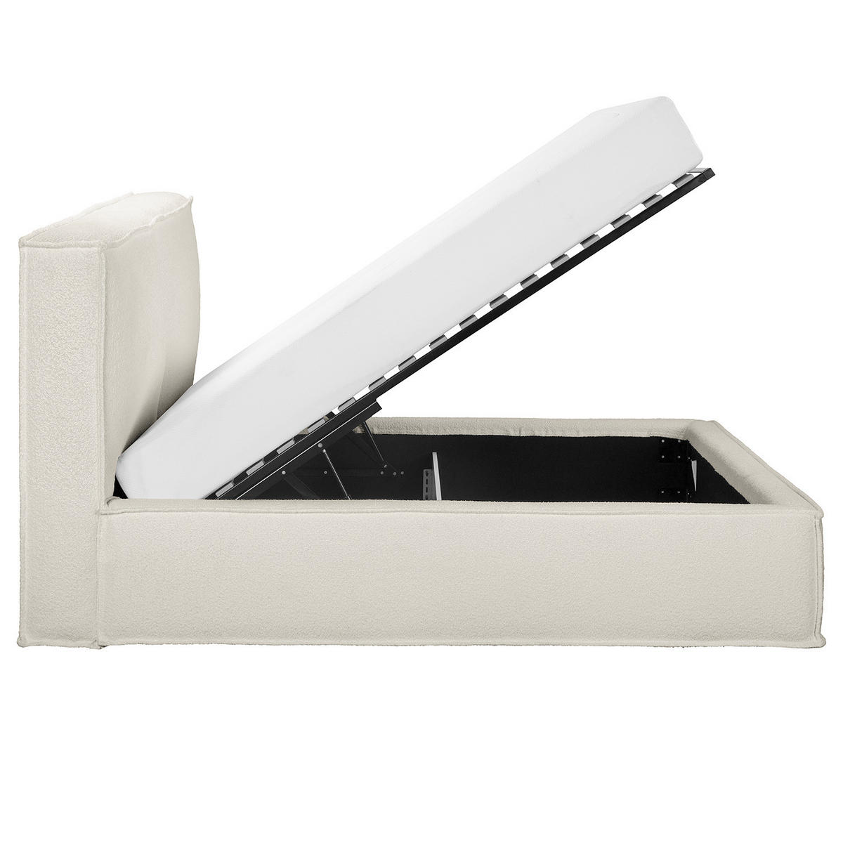 POLSTERBETT - Weiß, Textil (220/200cm) - home24