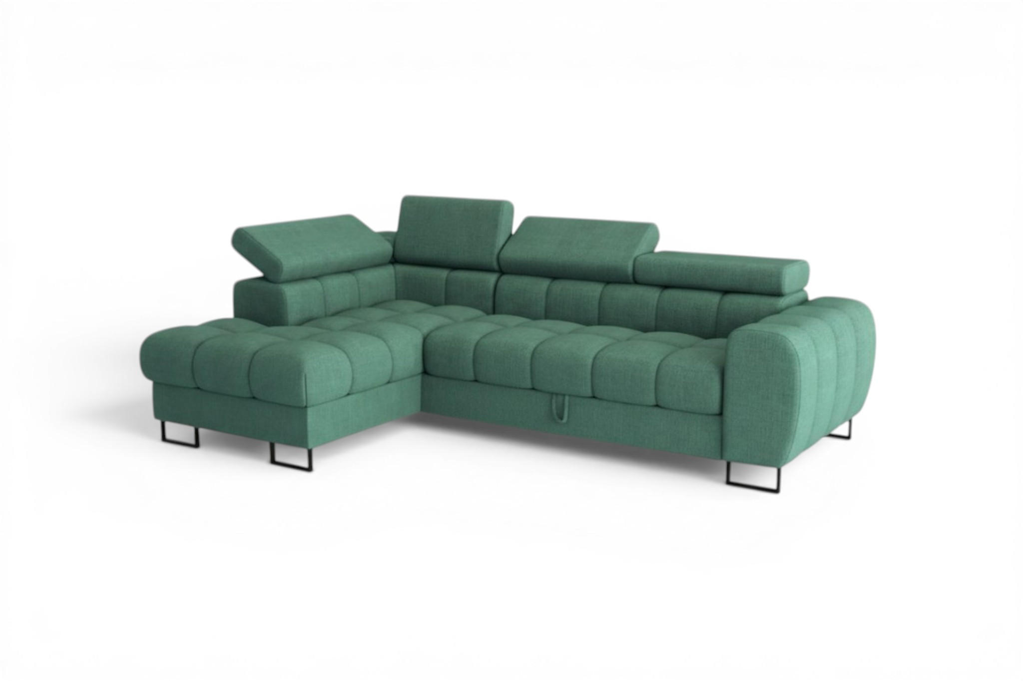 ECKSOFA Bastien Mit Schlaffunktion - Grün, Holzwerkstoff/Textil (170/260cm) - Fun Möbel