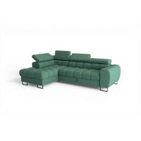 ECKSOFA Bastien Mit Schlaffunktion - Grün, Holzwerkstoff/Textil (170/260cm) - Fun Möbel