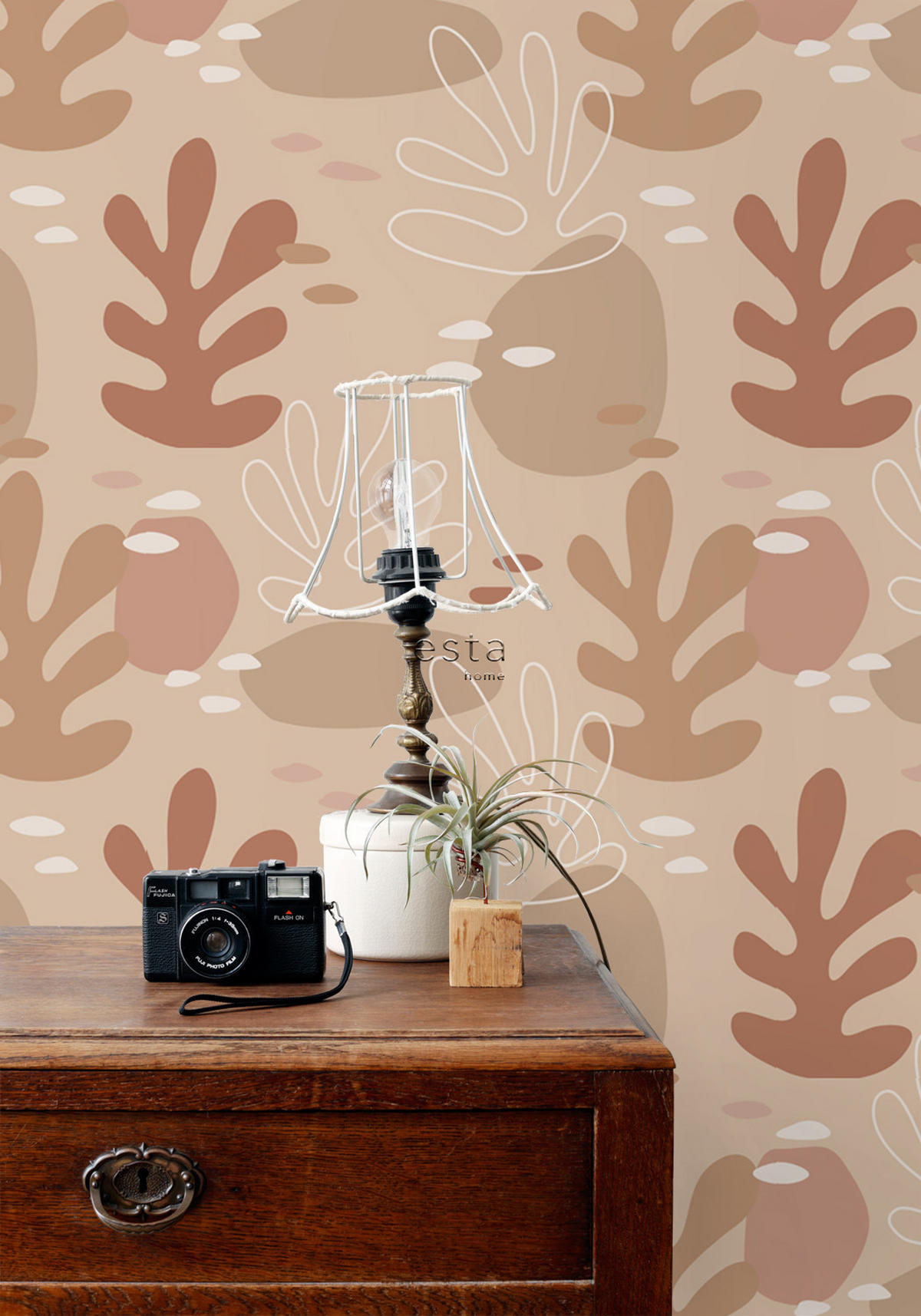 TAPETE Koralle 50 x 900 cm - Terracotta, Papier (50/900cm) - ESTAhome