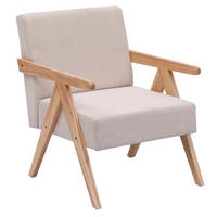 SESSEL Holz Beige - Beige, Holz (64/80/60cm) - Nordlys