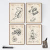 POSTER Set mit 4 Musikinstrument Patent A4 Rahmenlos - Klar, Papier (29.7/3cm) - Nacnic