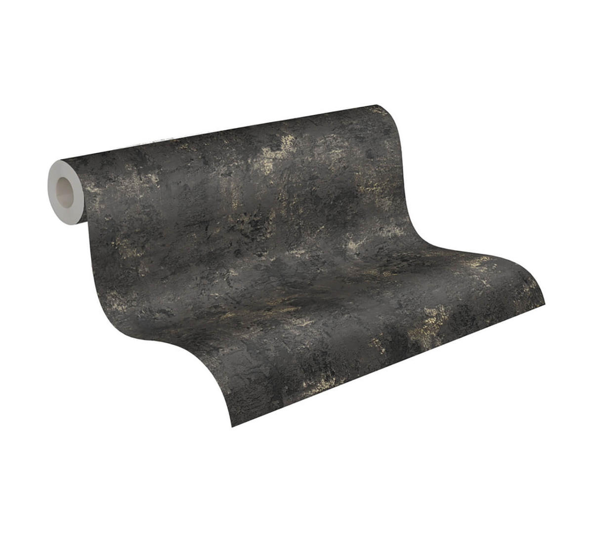 VLIESTAPETE Schwarz 53/1005 cm - Schwarz, Textil (53/1cm) - KUNSTLOFT