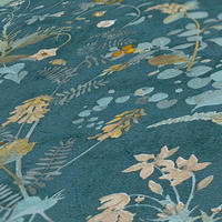 VLIESTAPETE Petrol 53/1005 cm - Petrol, Textil (53/1cm) - KUNSTLOFT