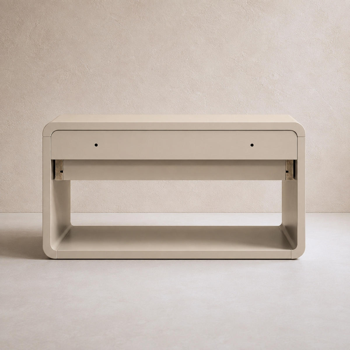 WAND-NACHTTISCH mit Schublade und Regal 46/25/21 cm - Beige, Holzwerkstoff (25/21/46cm) - SCENA LIVING