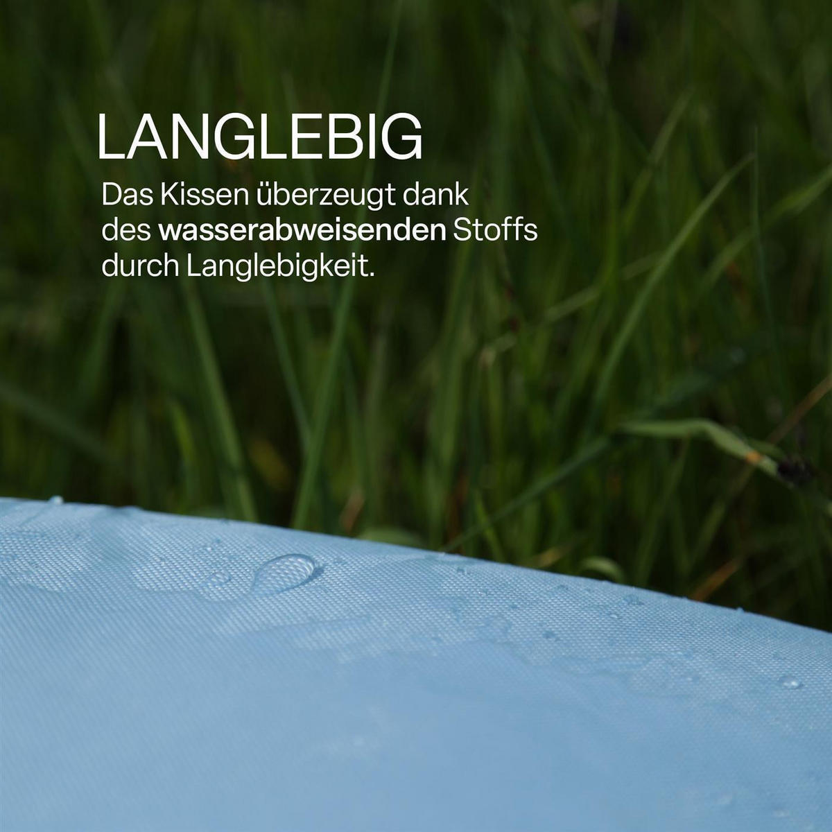 OUTDOORKISSEN 45x45 cm wasserabweisend Türkis 4er-Pack - Türkis, Kunststoff (45/45cm)