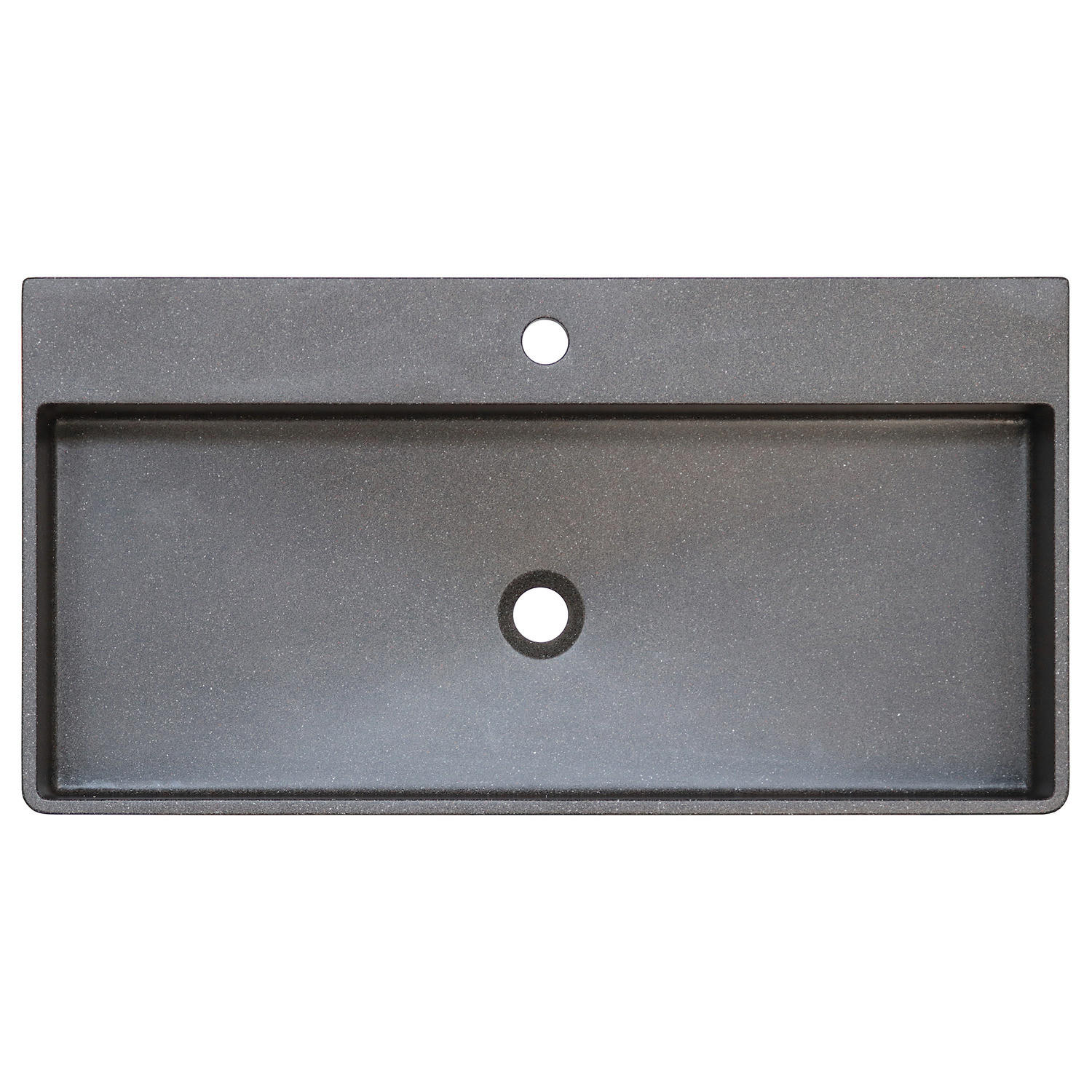 AUFSATZBECKEN - Grau - Dunkelgrau, Naturmaterialien (82/13/42cm) - home24